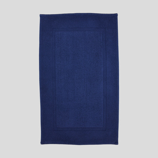 Badematte Ferdos aus Baumwolle in verschiedenen Größen | navy blue