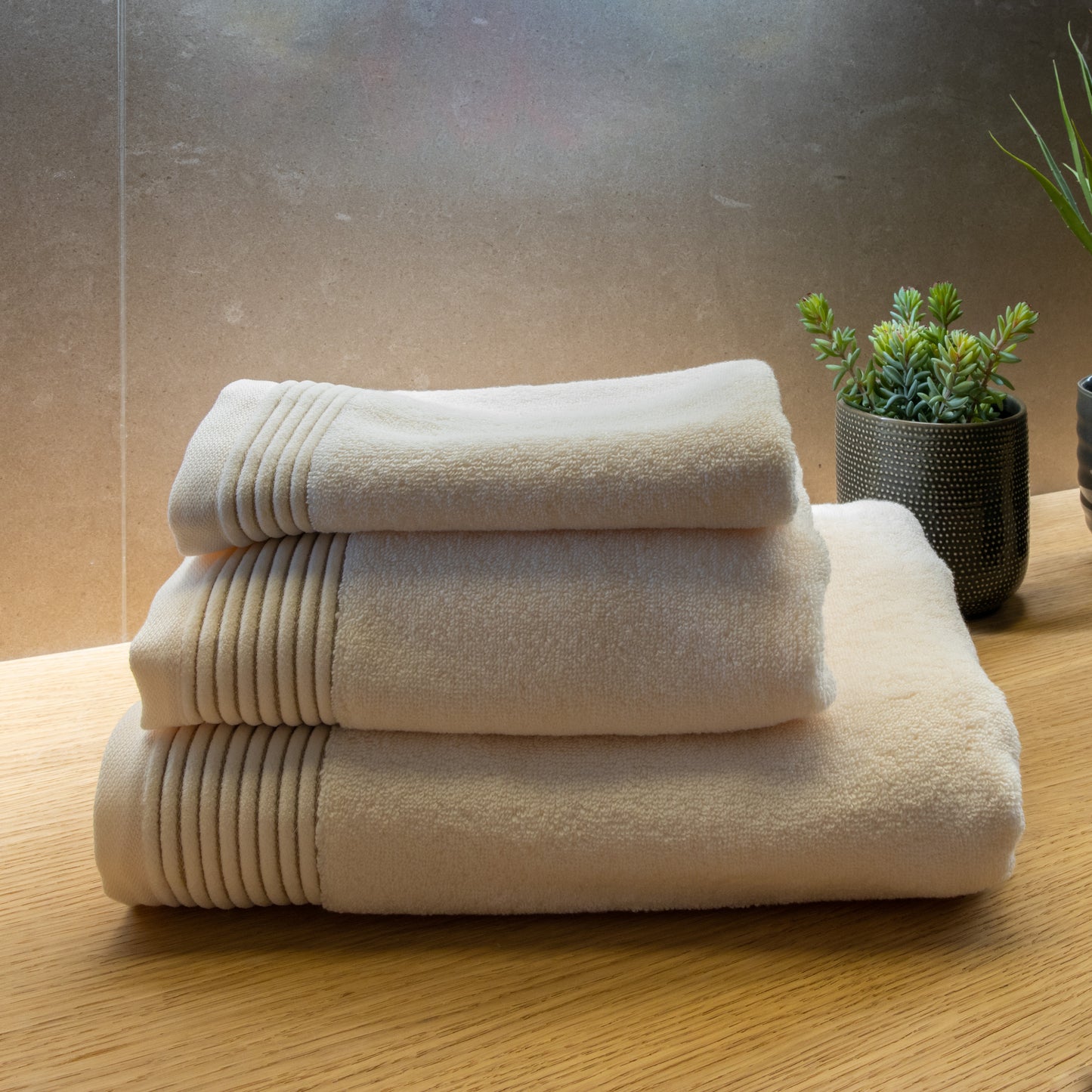 Handtuch Waha aus Baumwolle in verschiedenen Größen | ivory